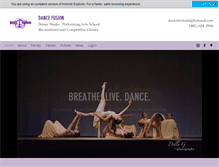 Tablet Screenshot of dancefusionri.com